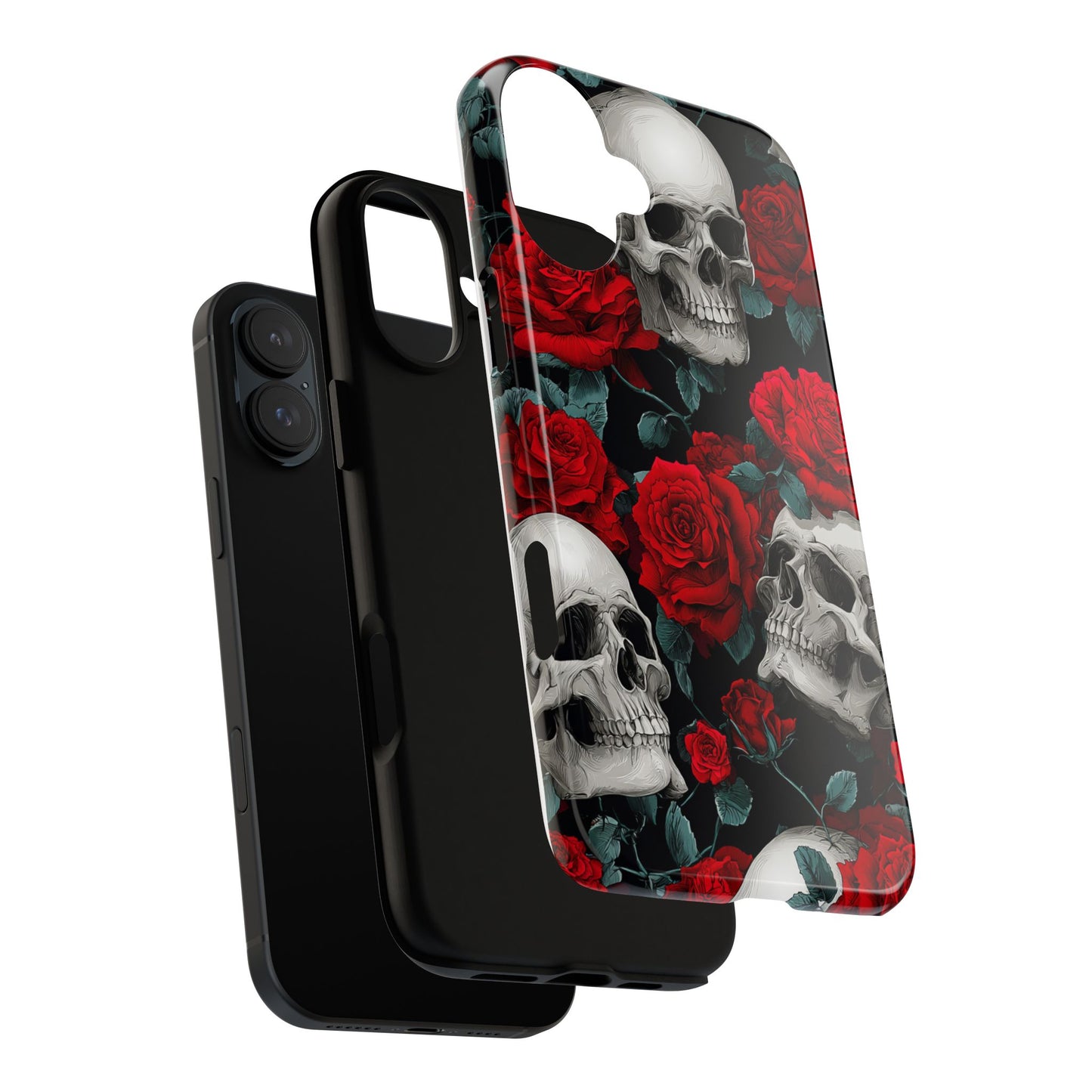 LOW STOCK Skull & Red Roses [TOUGH CASE]