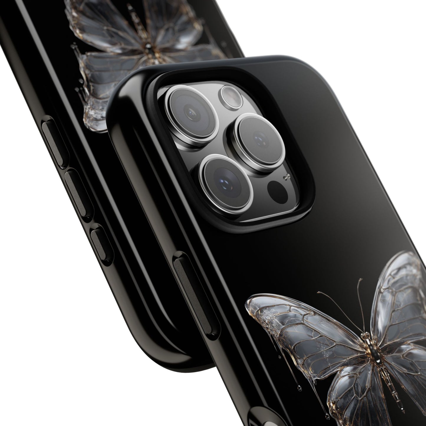 Metallic Butterfly (iPhone X - iPhone 17 Pro Max) [TOUGH CASE]