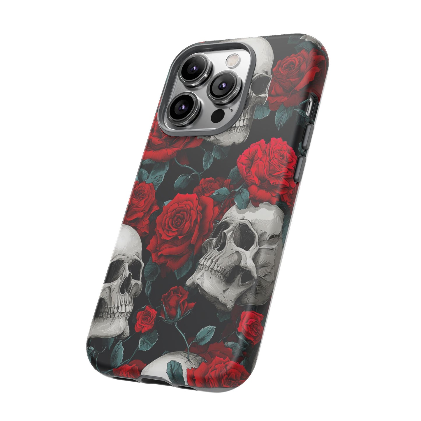 LOW STOCK Skull & Red Roses [TOUGH CASE]