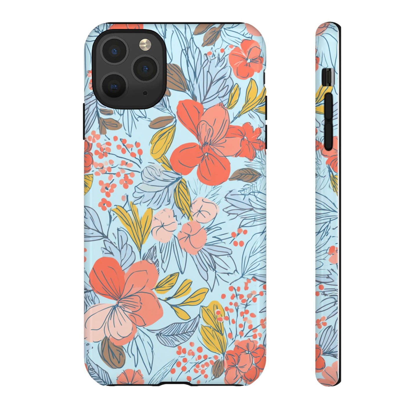 Floral 02 (iPhone X - iPhone 17 Pro Max) [TOUGH CASE]