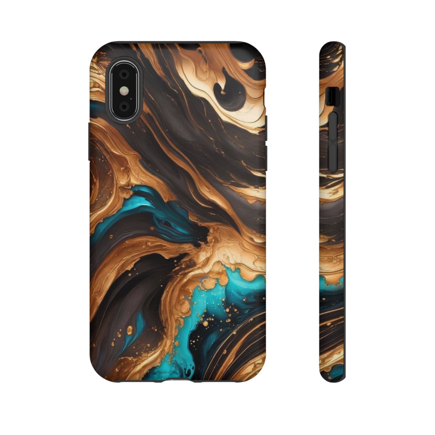 Metallic Swirls (iPhone X - iPhone 17 Pro Max) [TOUGH CASE]