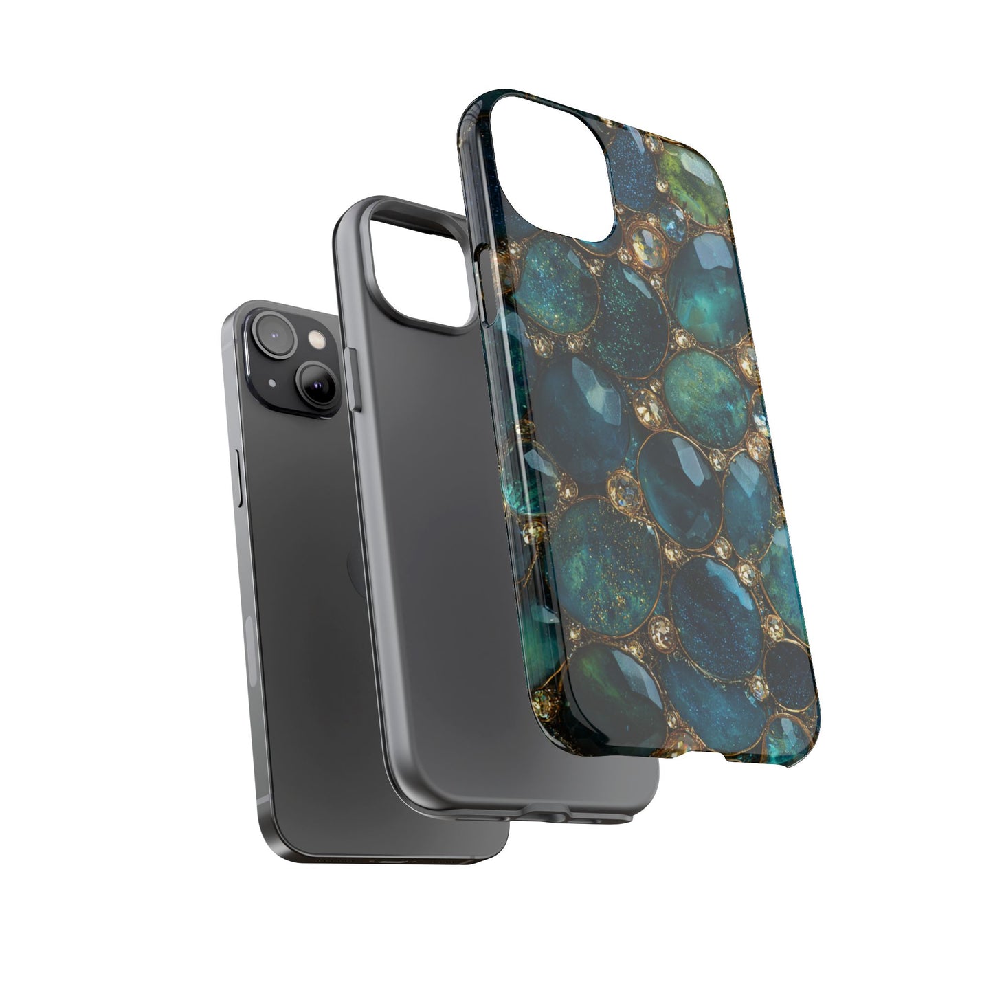 Blue Gemstones (iPhone Pro Max - iPhone X) [Tough Case]