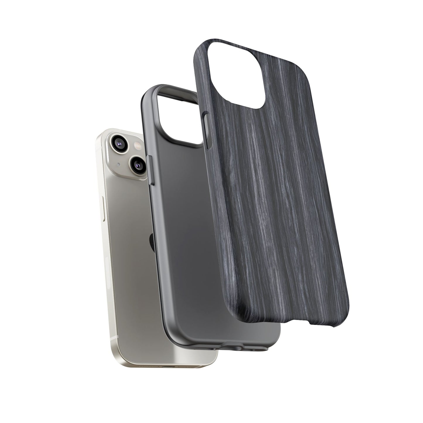 Black Wood (iPhone X - iPhone 17 Pro Max) [TOUGH CASE]
