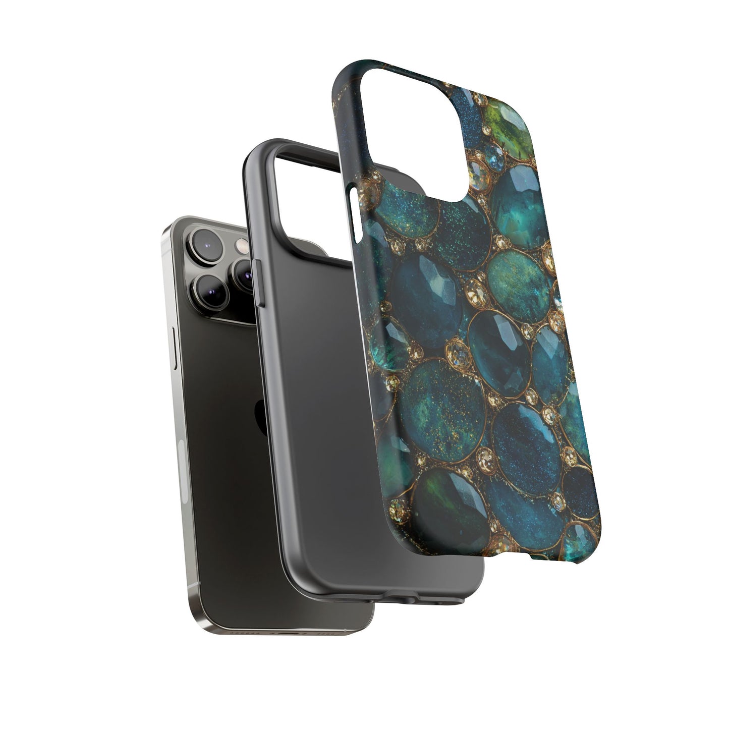 Blue Gemstones (iPhone Pro Max - iPhone X) [Tough Case]