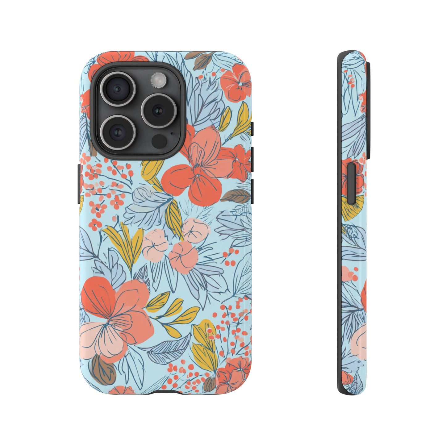 Floral 02 (iPhone X - iPhone 17 Pro Max) [TOUGH CASE]