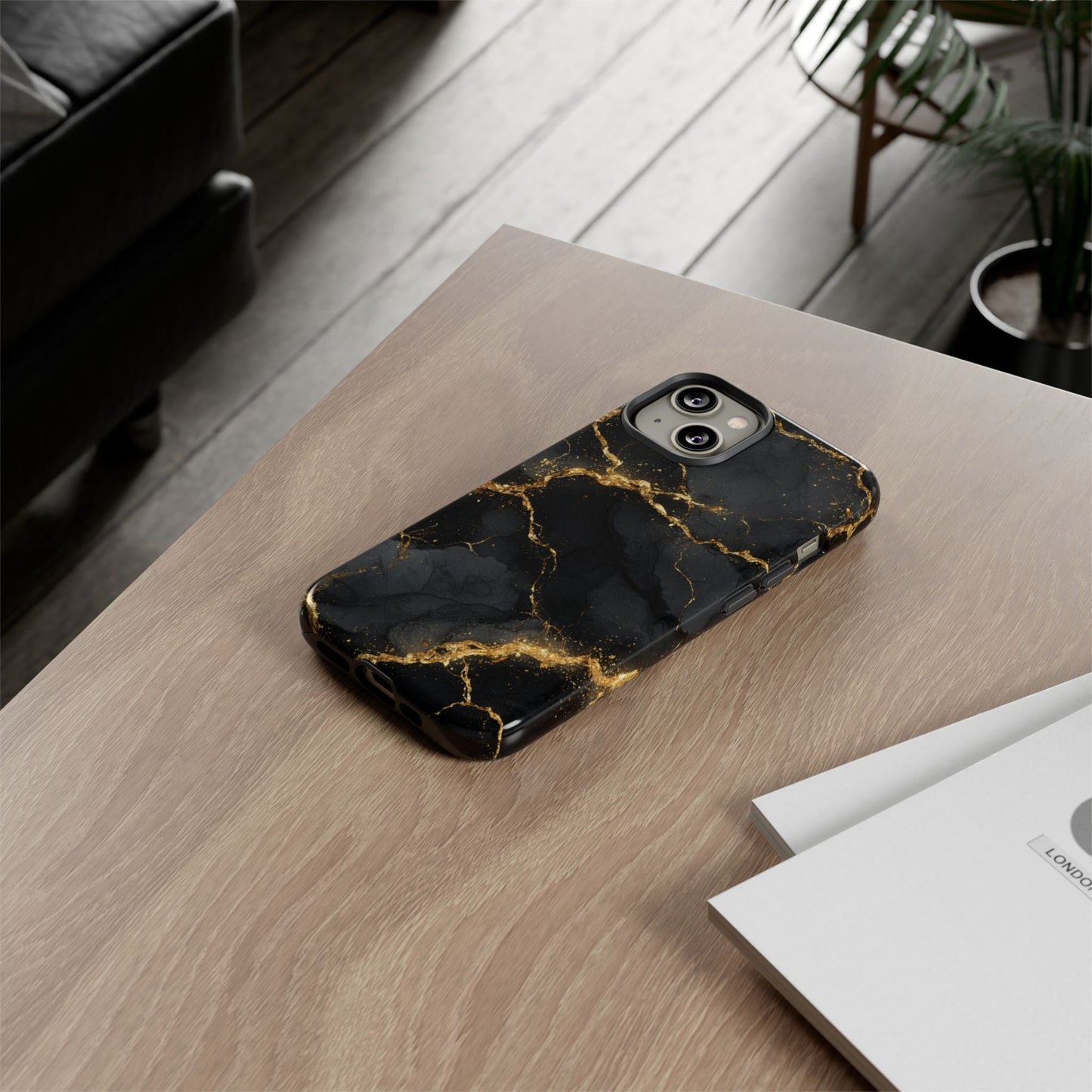 Black & Gold Marble [TOUGH CASE]