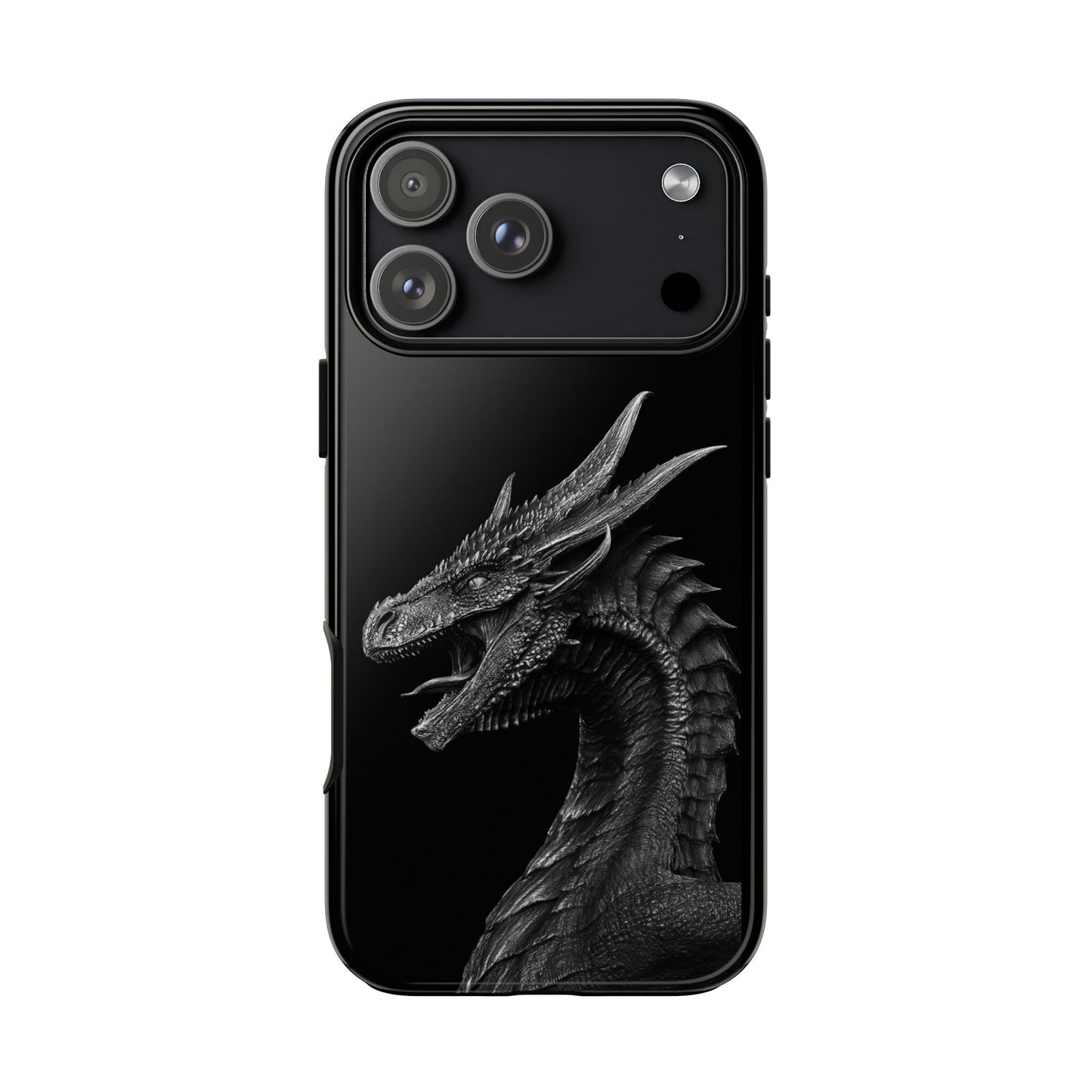 Black & White Dragon (iPhone X - iPhone 17 Pro Max) [TOUGH CASE]