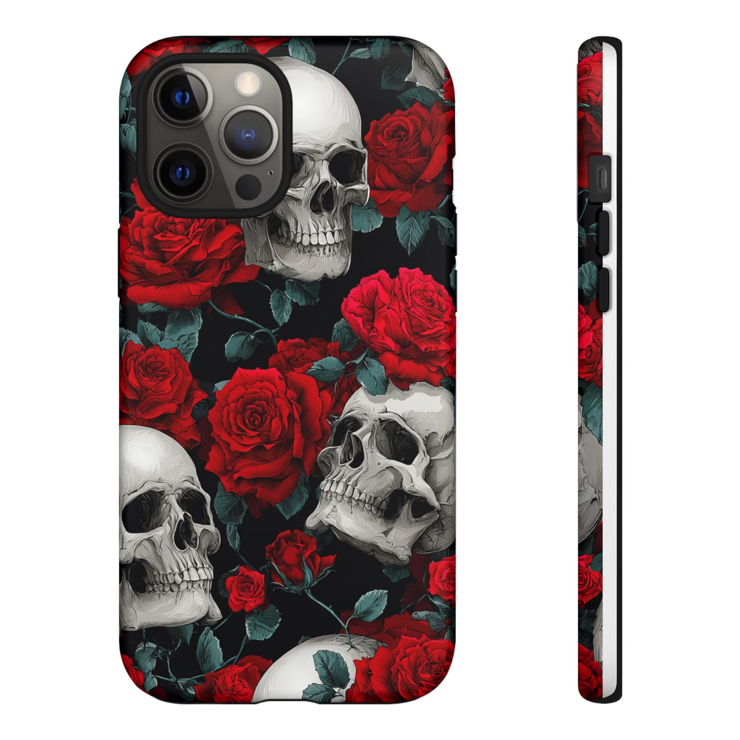 LOW STOCK Skull & Red Roses [TOUGH CASE]