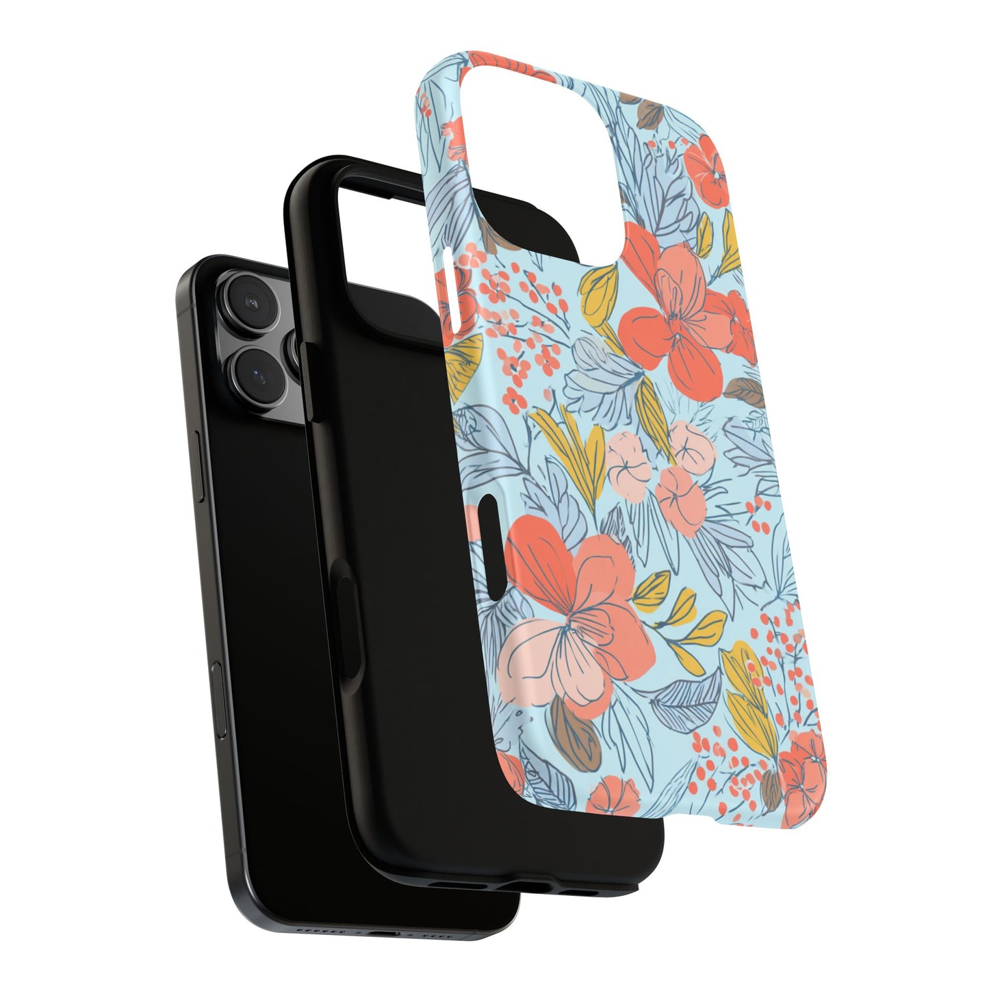Floral 02 (iPhone X - iPhone 17 Pro Max) [TOUGH CASE]