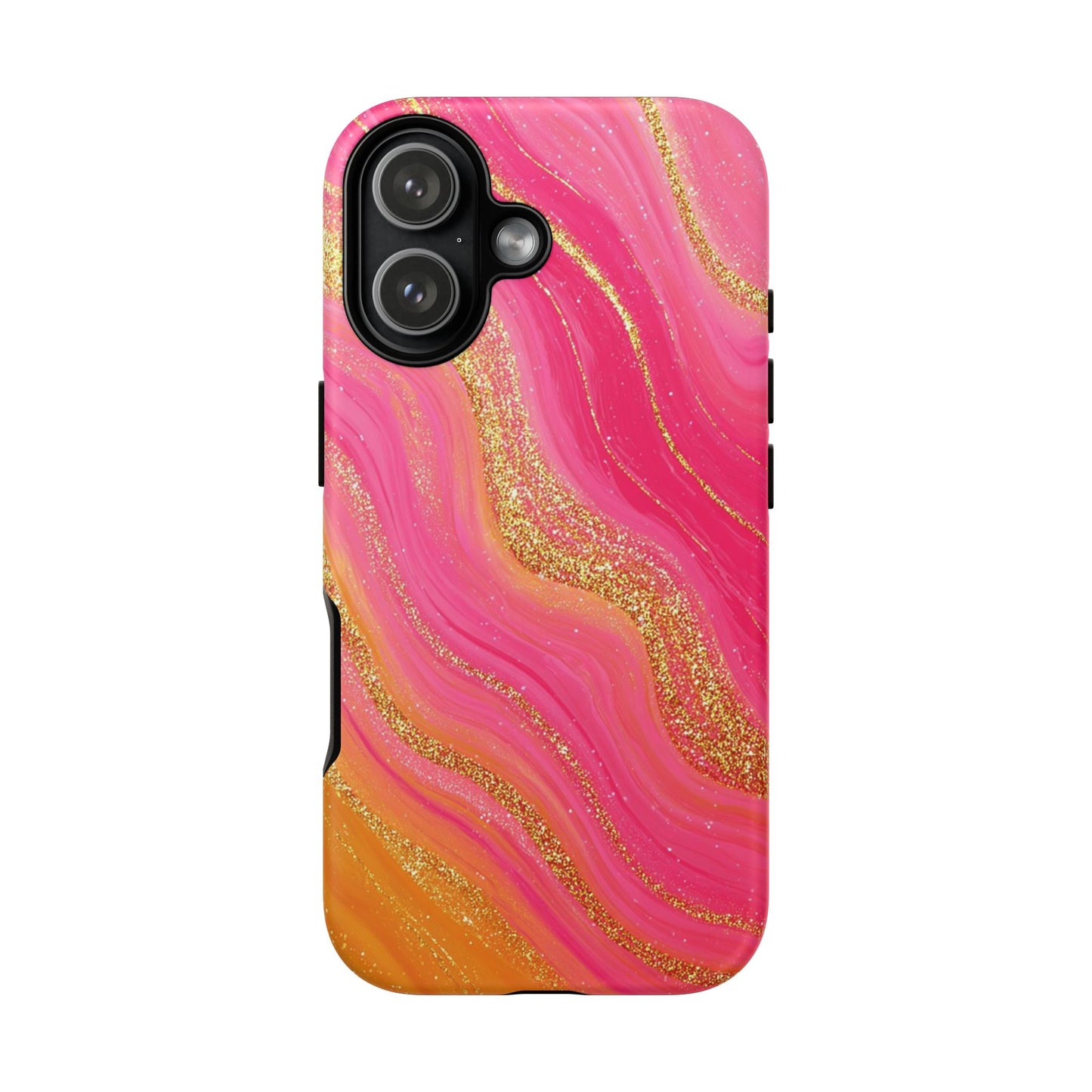 Pink and Glitter Gold Marble [TOUGH CASE]