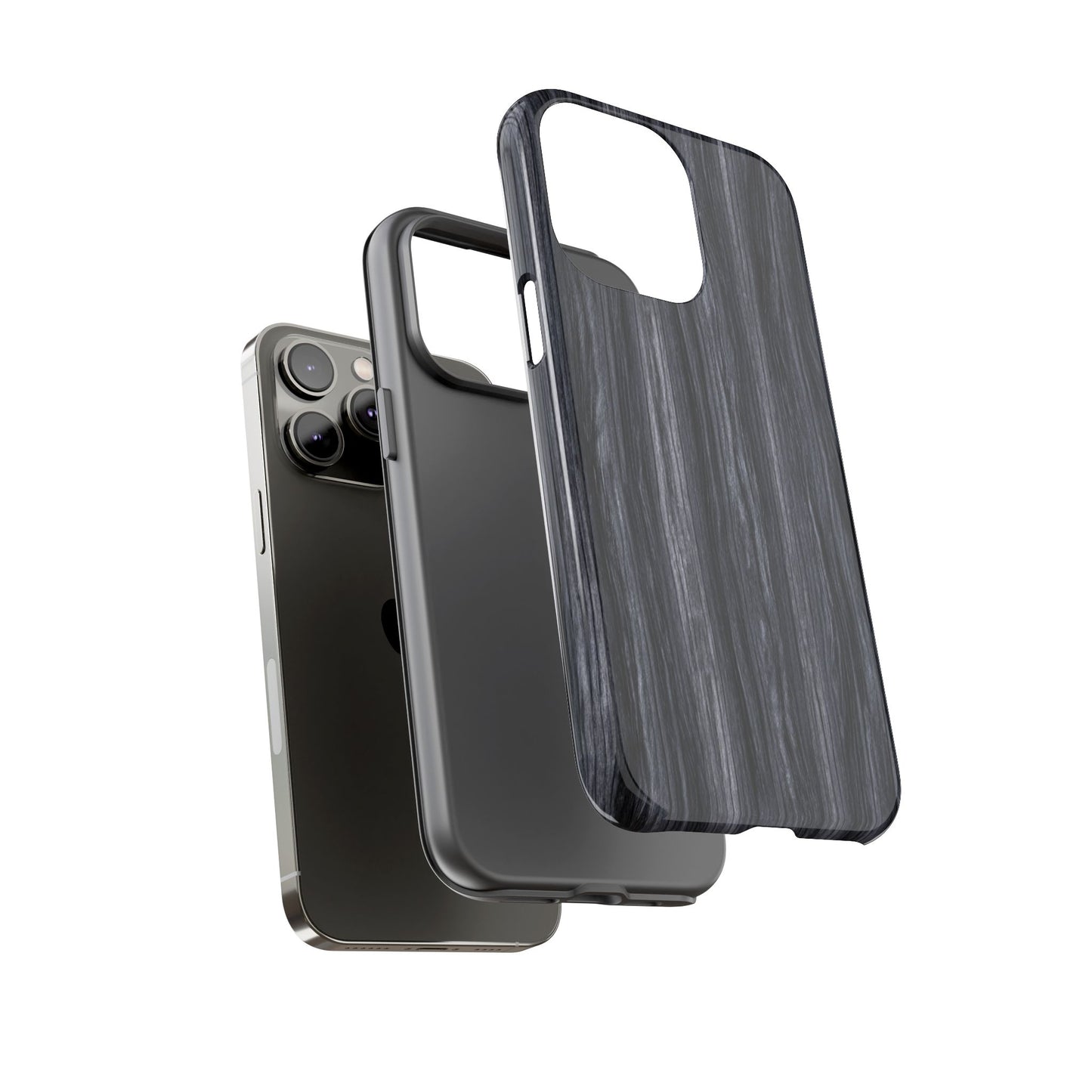 Black Wood (iPhone X - iPhone 17 Pro Max) [TOUGH CASE]