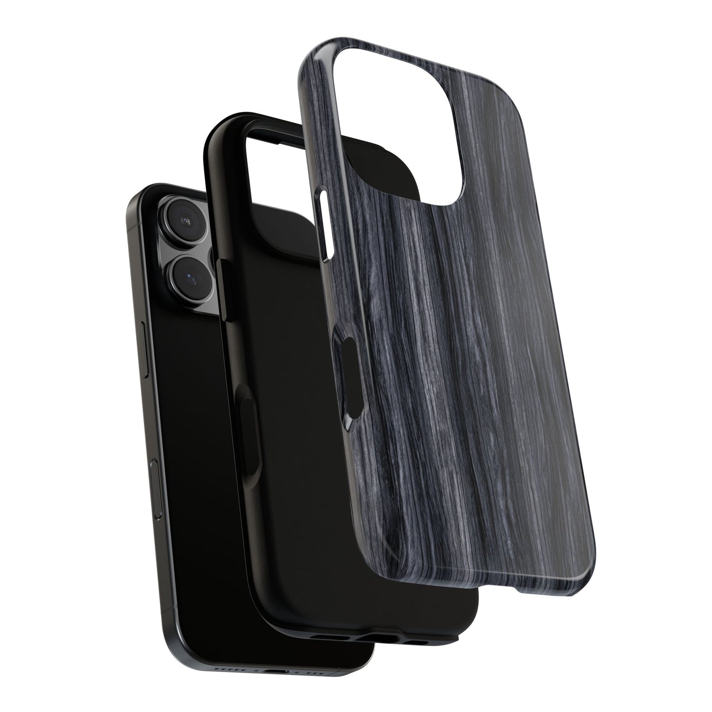 Black Wood (iPhone X - iPhone 17 Pro Max) [TOUGH CASE]
