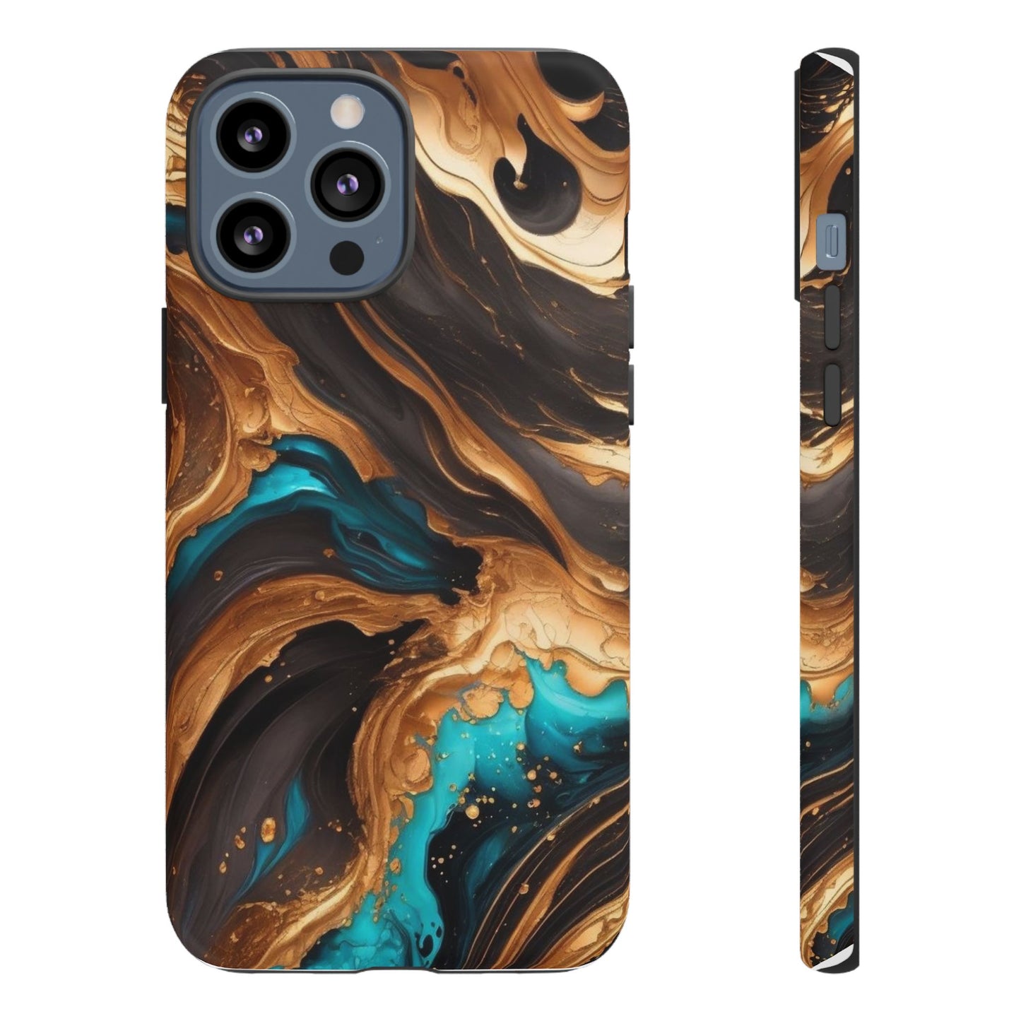 Metallic Swirls (iPhone X - iPhone 17 Pro Max) [TOUGH CASE]