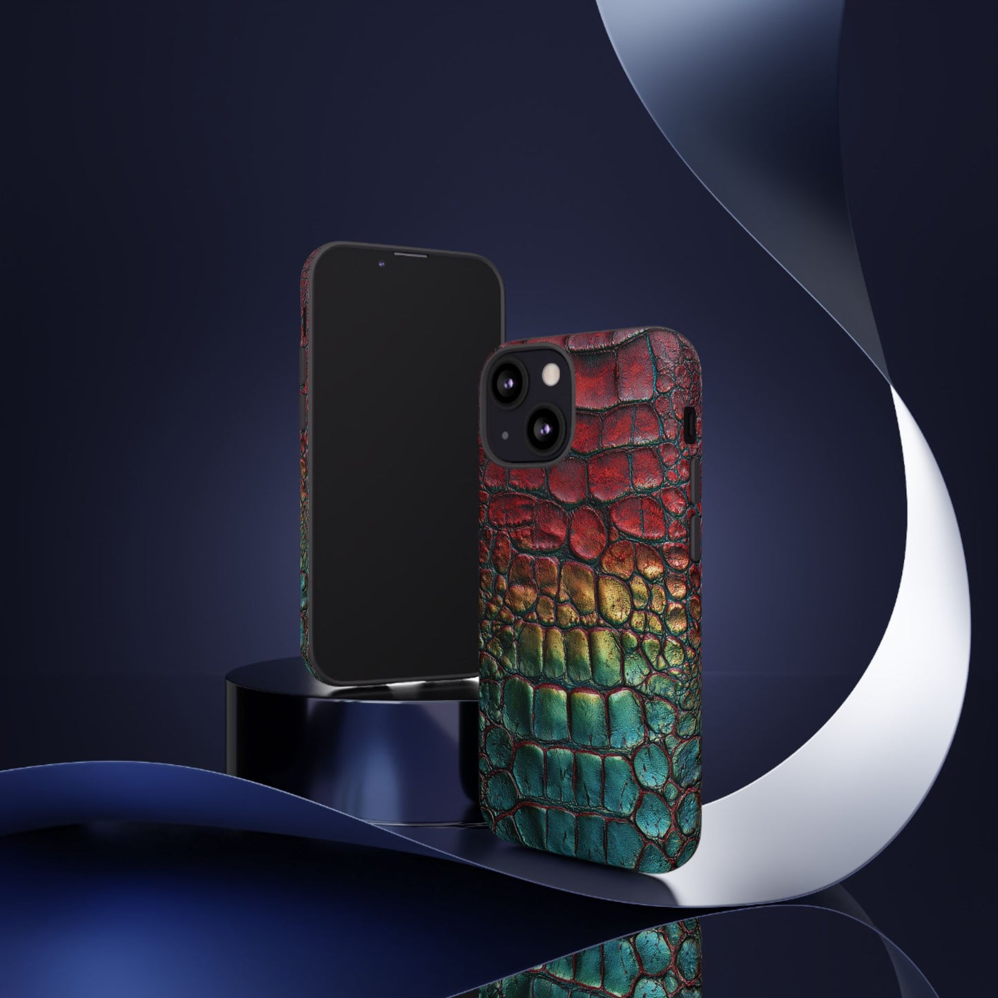 Red, Yellow, Blue Crocodile Skin [TOUGH CASE]