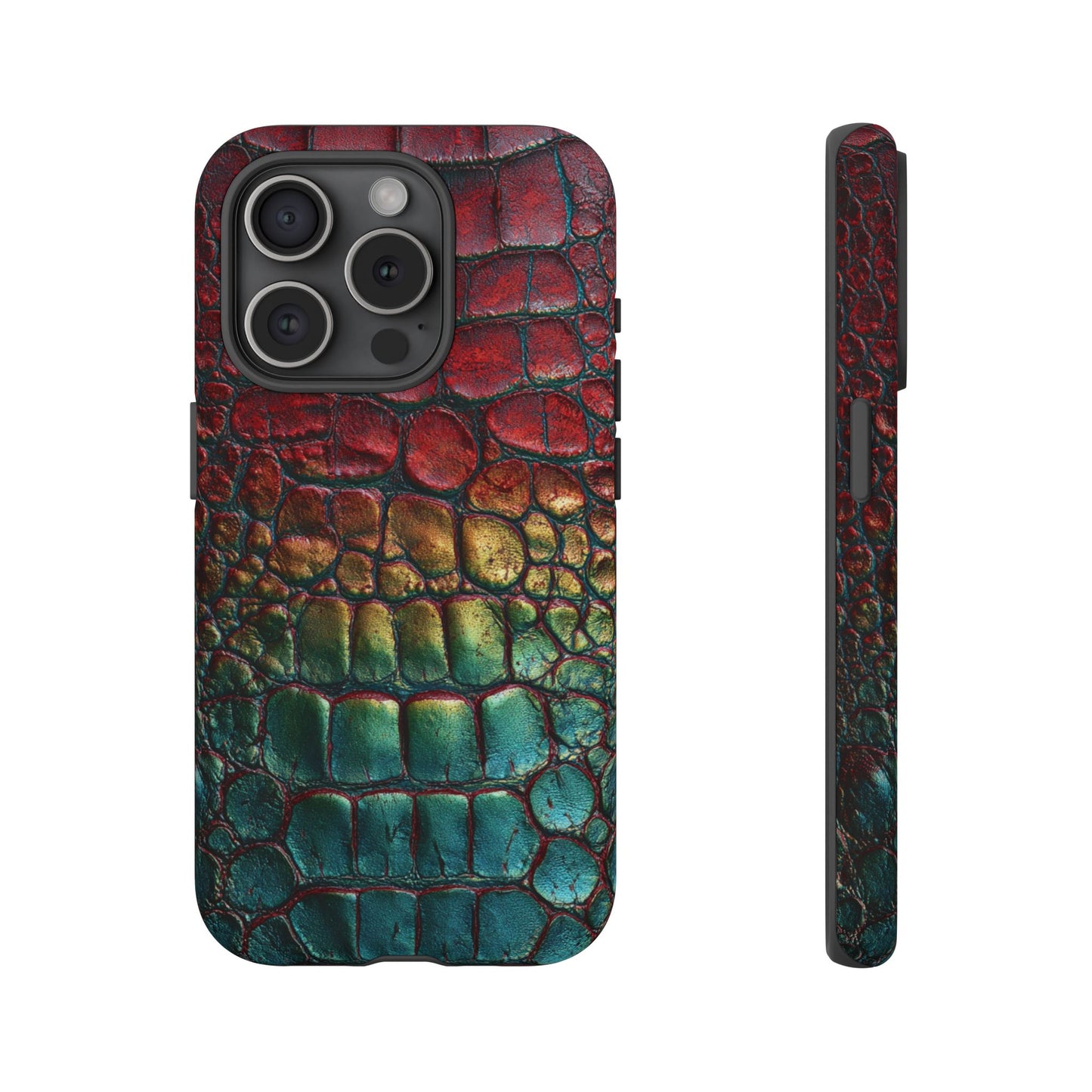 Red, Yellow, Blue Crocodile Skin [TOUGH CASE]