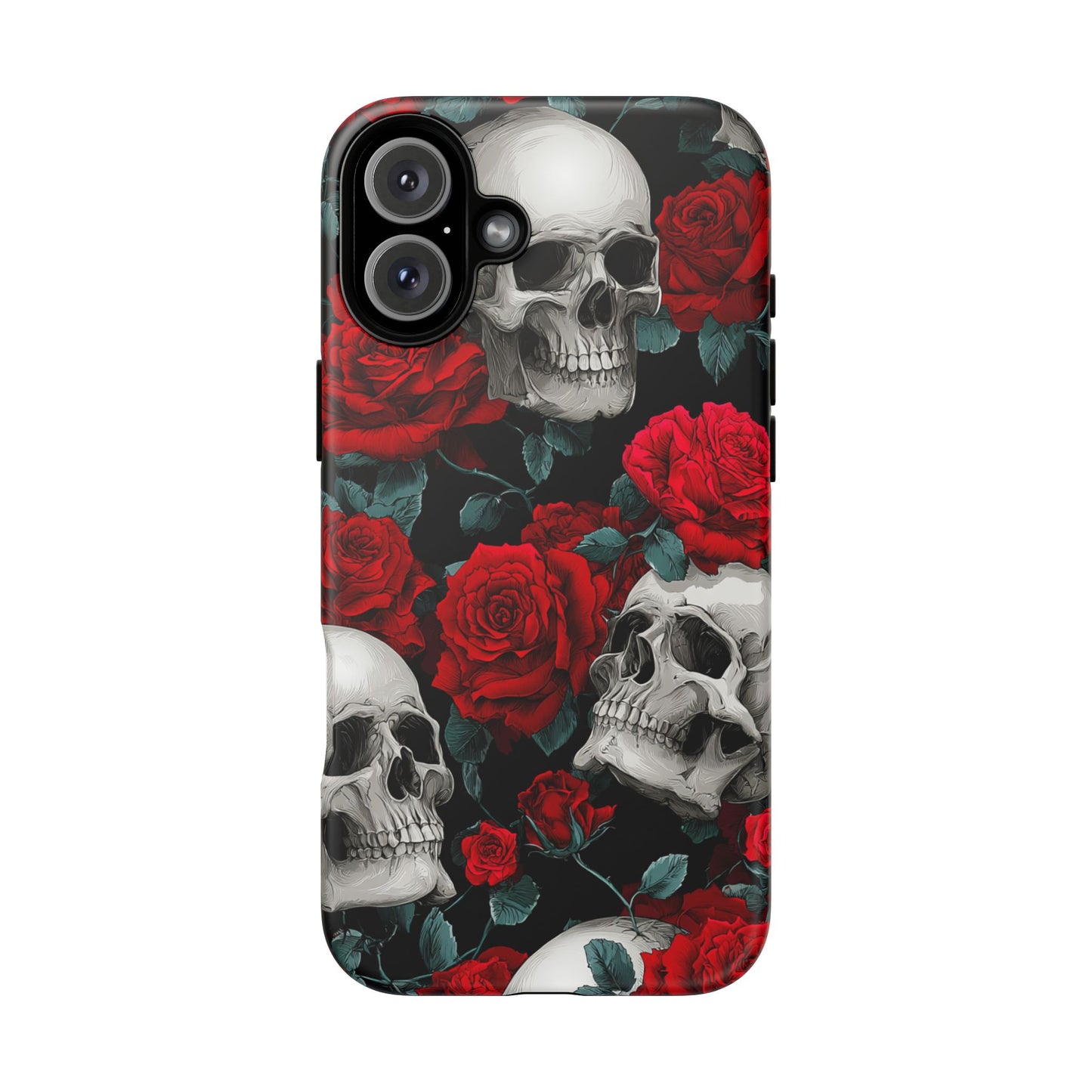 LOW STOCK Skull & Red Roses [TOUGH CASE]