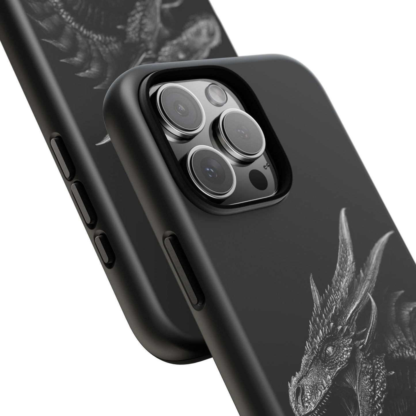 Black & White Dragon (iPhone X - iPhone 17 Pro Max) [TOUGH CASE]