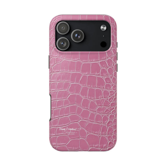 Pink Crocodile Leather