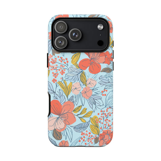 Floral 02 (iPhone X - iPhone 17 Pro Max) [TOUGH CASE]