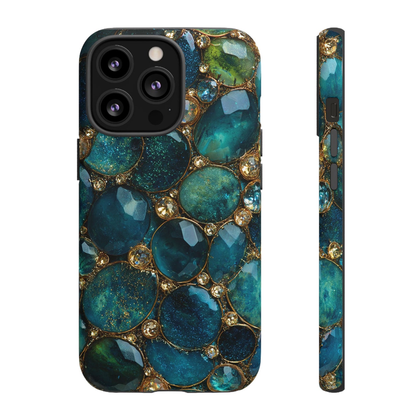 Blue Gemstones (iPhone Pro Max - iPhone X) [Tough Case]
