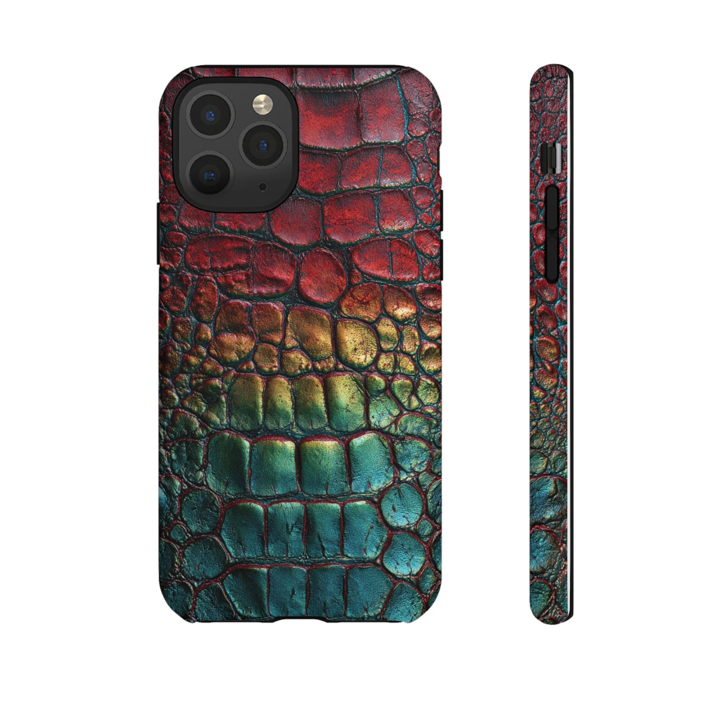 Red, Yellow, Blue Crocodile Skin [TOUGH CASE]
