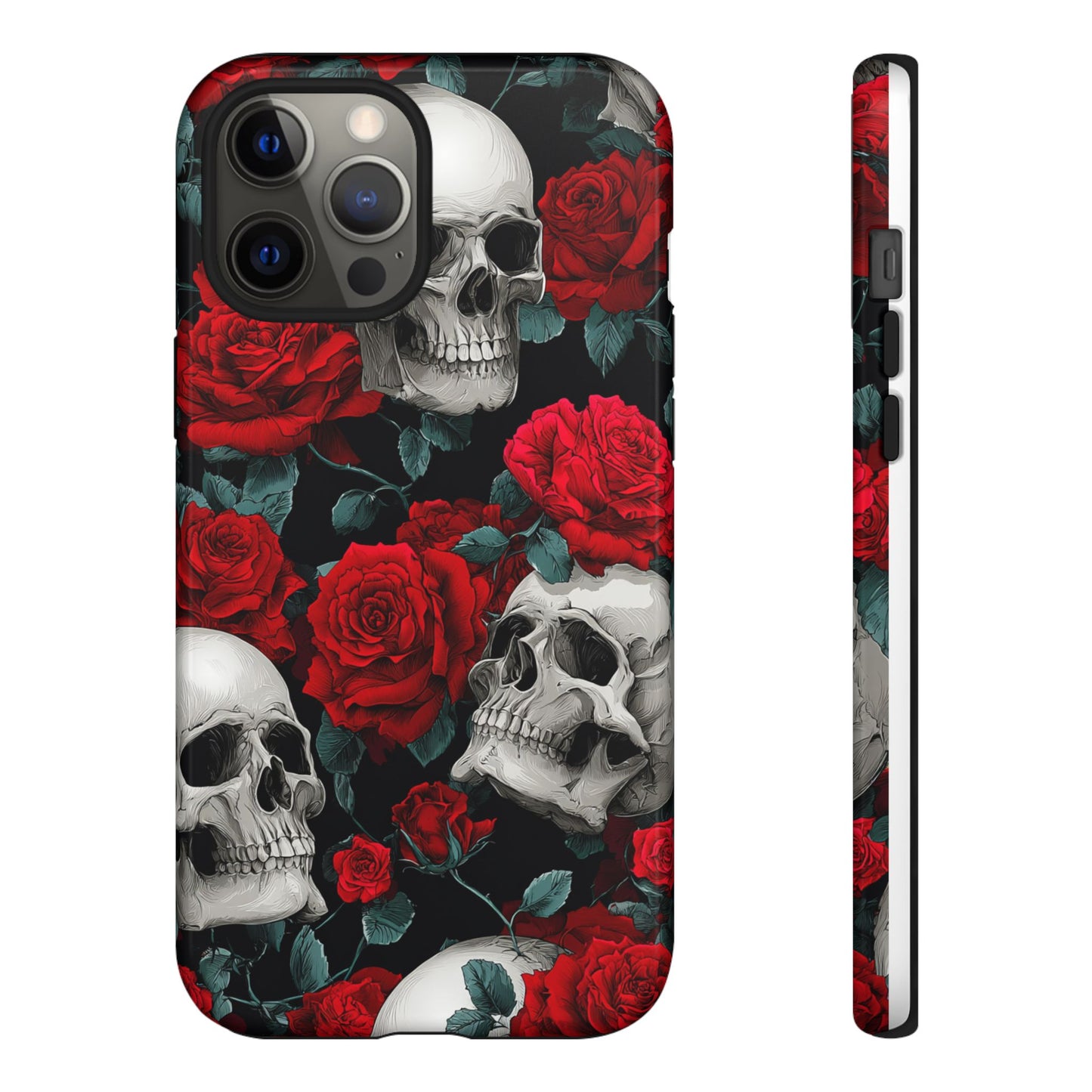 LOW STOCK Skull & Red Roses [TOUGH CASE]