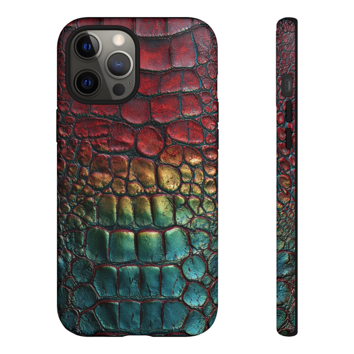 Red, Yellow, Blue Crocodile Skin [TOUGH CASE]