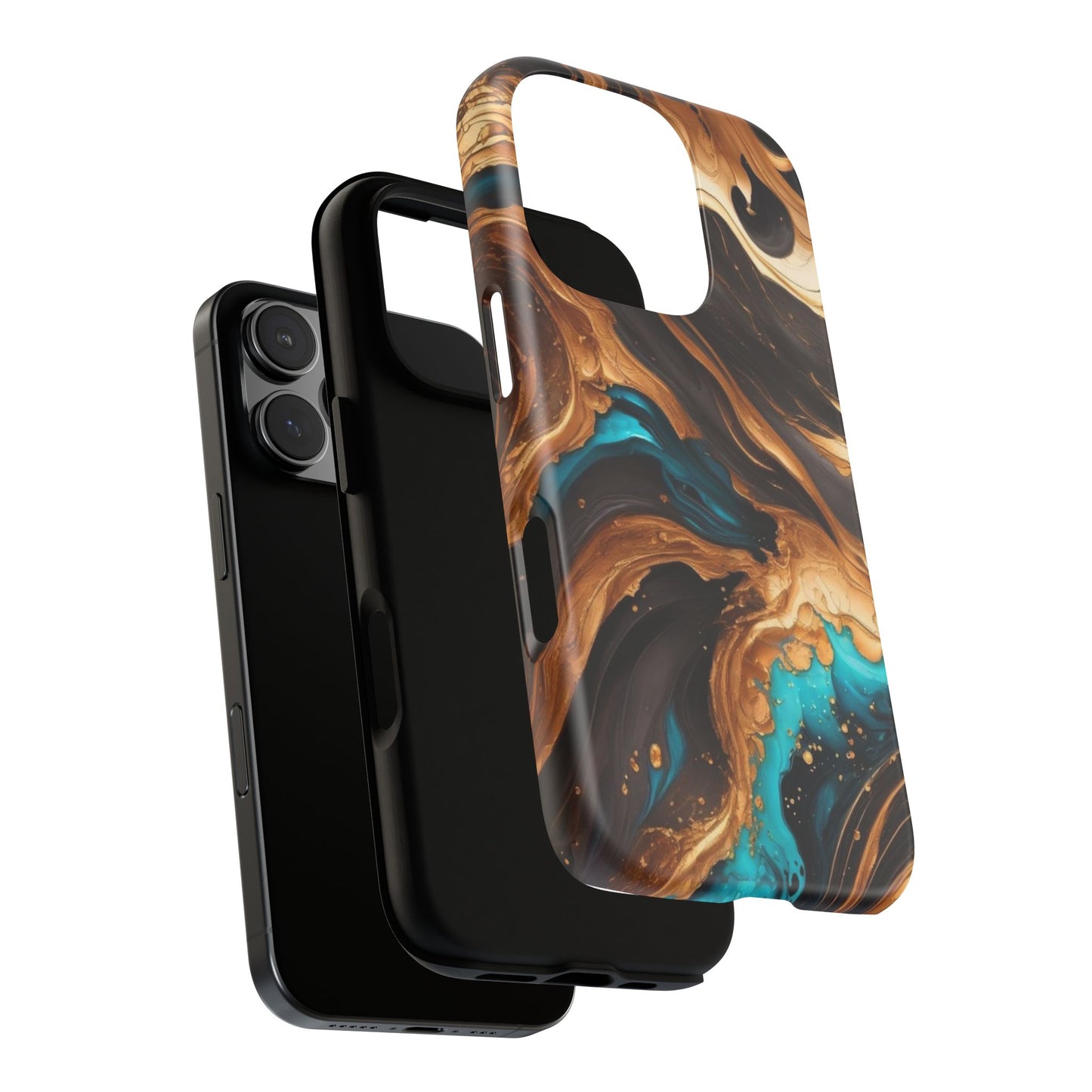 Metallic Swirls (iPhone X - iPhone 17 Pro Max) [TOUGH CASE]