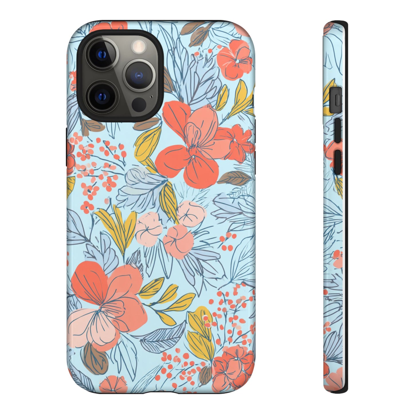 Floral 02 (iPhone X - iPhone 17 Pro Max) [TOUGH CASE]