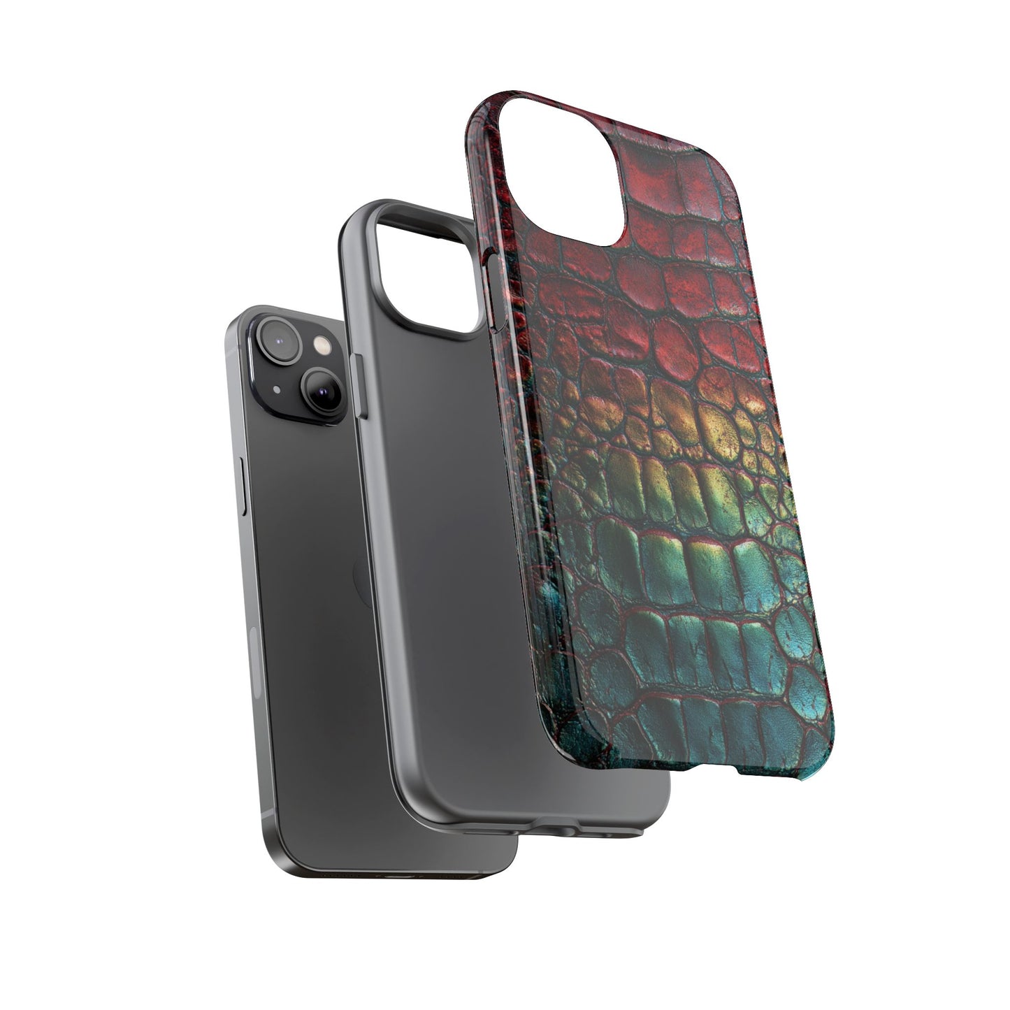 Red, Yellow, Blue Crocodile Skin [TOUGH CASE]
