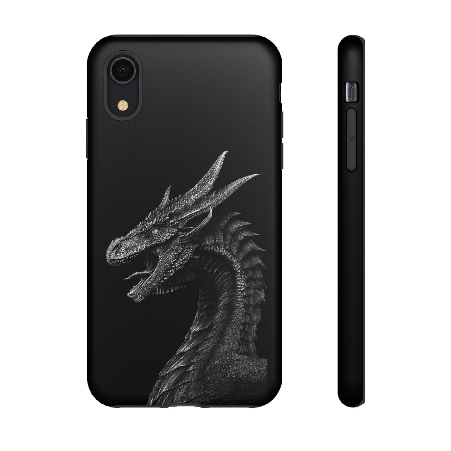 Black & White Dragon (iPhone X - iPhone 17 Pro Max) [TOUGH CASE]