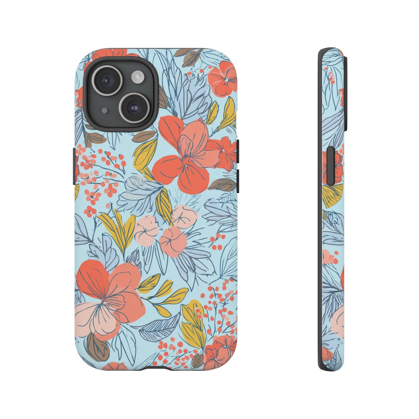 Floral 02 (iPhone X - iPhone 17 Pro Max) [TOUGH CASE]
