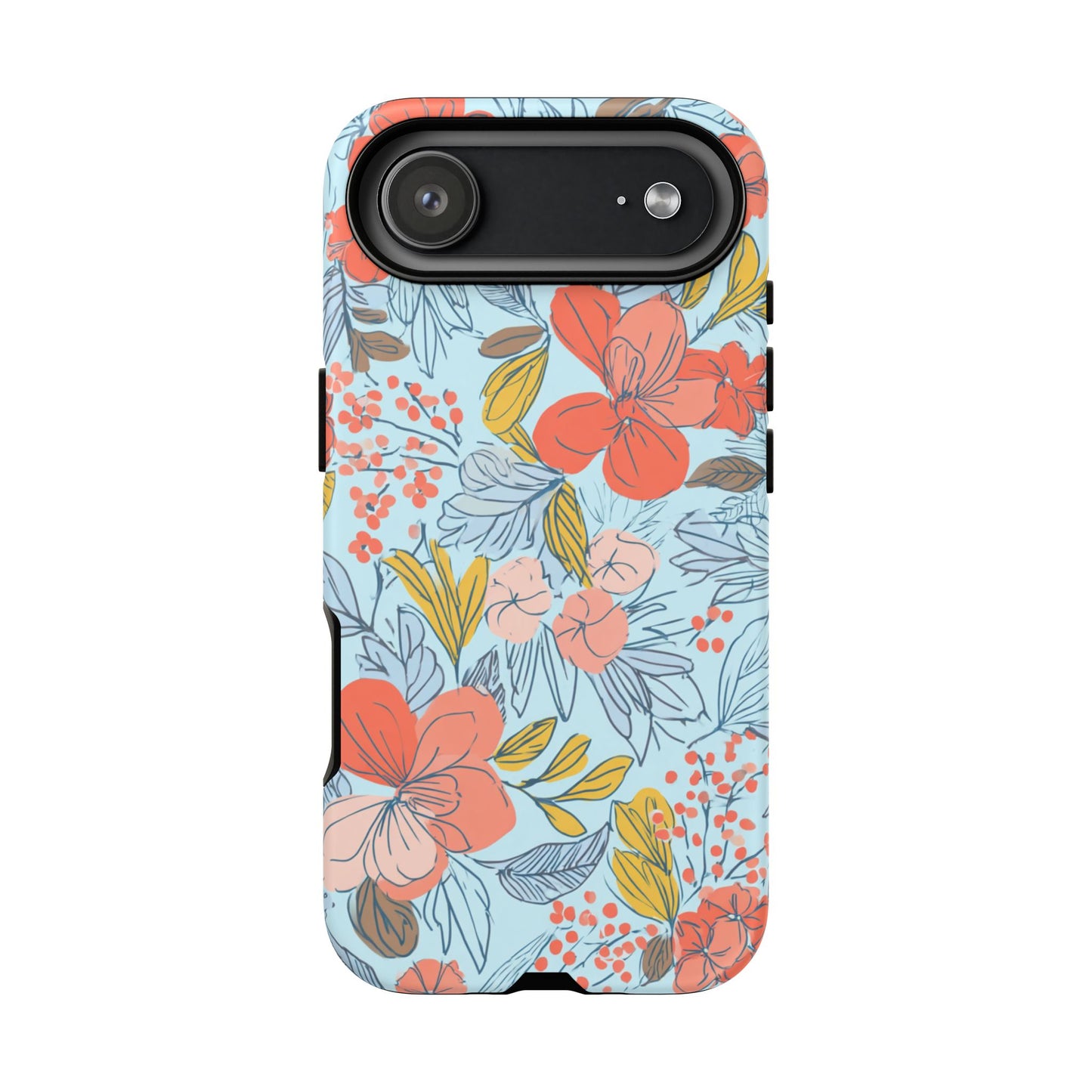 Floral 02 (iPhone X - iPhone 17 Pro Max) [TOUGH CASE]