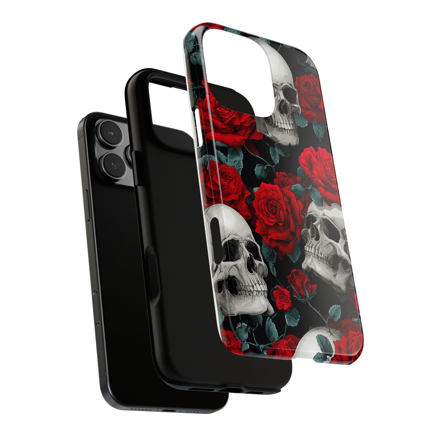 LOW STOCK Skull & Red Roses [TOUGH CASE]