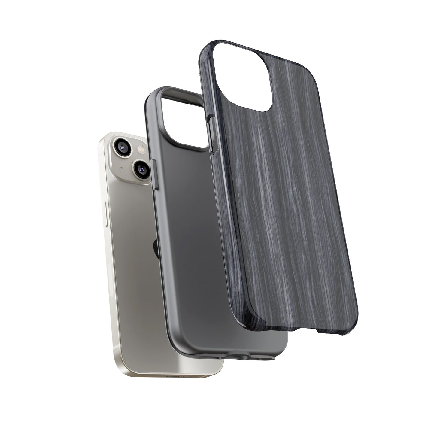 Black Wood (iPhone X - iPhone 17 Pro Max) [TOUGH CASE]