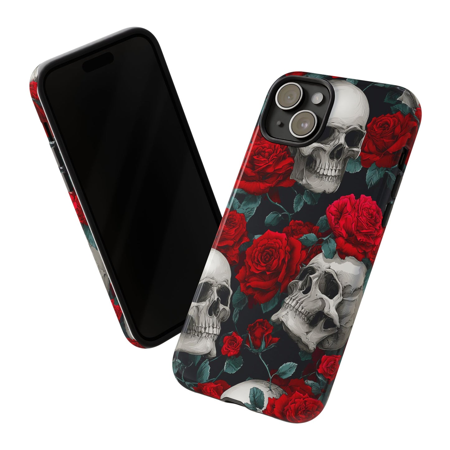 LOW STOCK Skull & Red Roses [TOUGH CASE]
