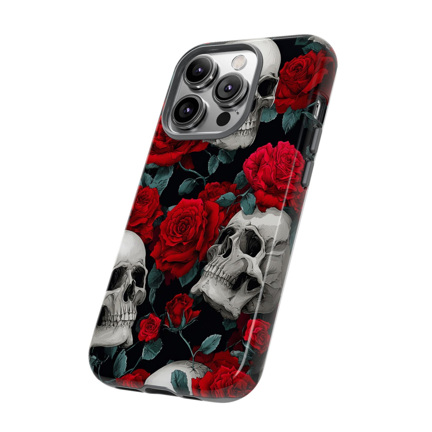LOW STOCK Skull & Red Roses [TOUGH CASE]