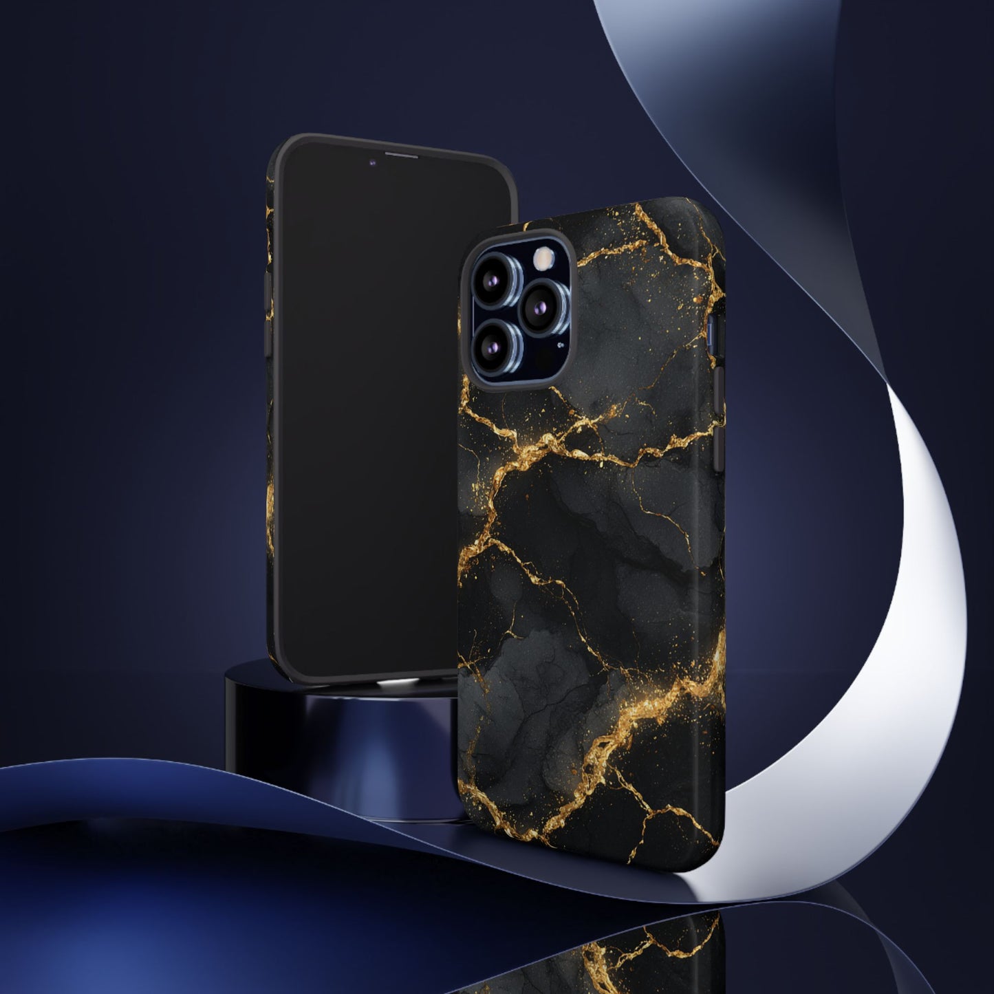 Black & Gold Marble [TOUGH CASE]