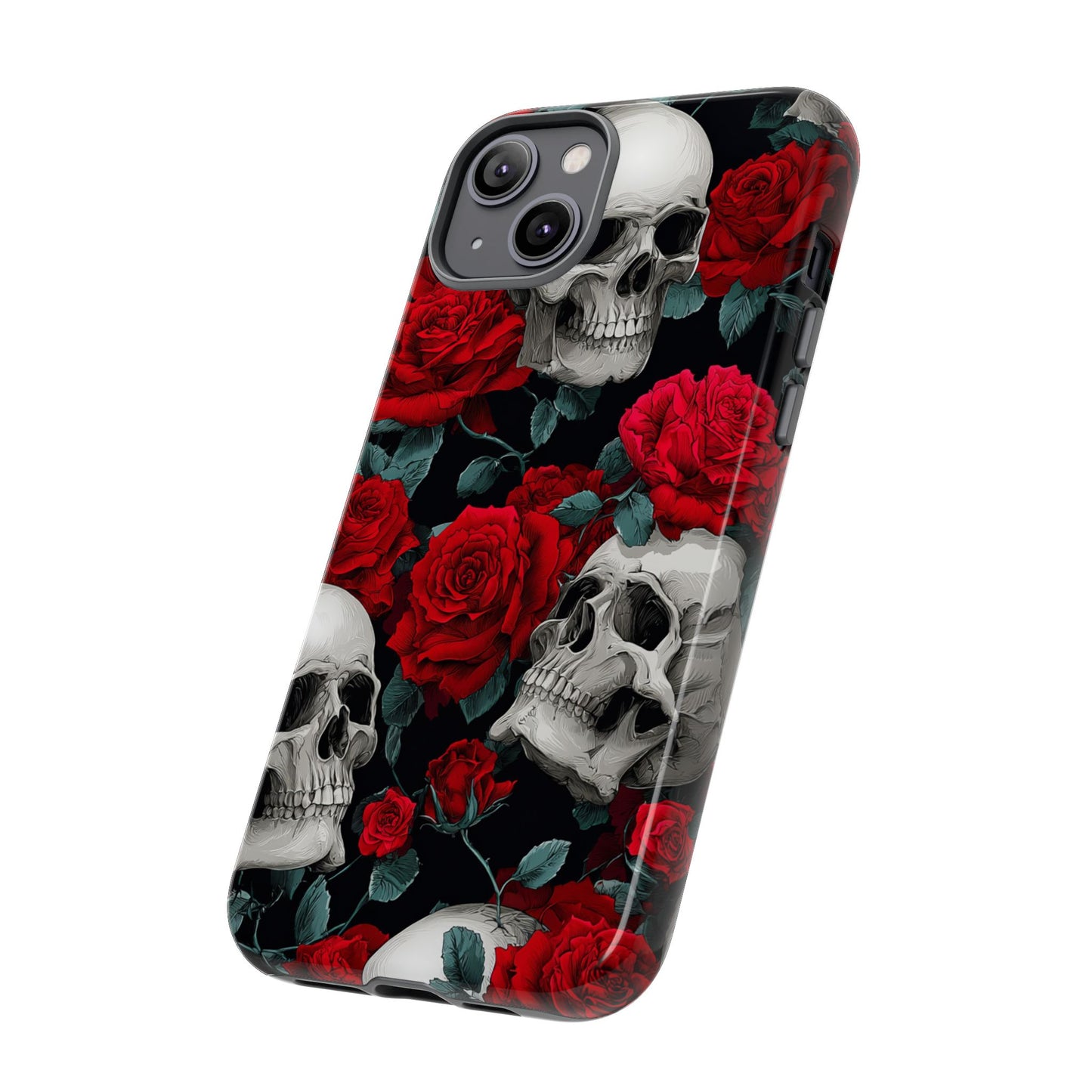 LOW STOCK Skull & Red Roses [TOUGH CASE]