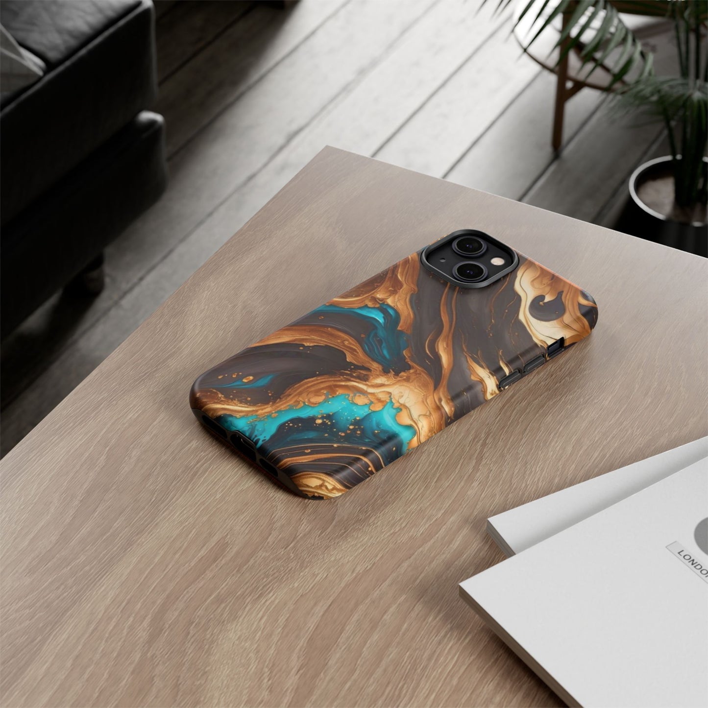 Metallic Swirls (iPhone X - iPhone 17 Pro Max) [TOUGH CASE]