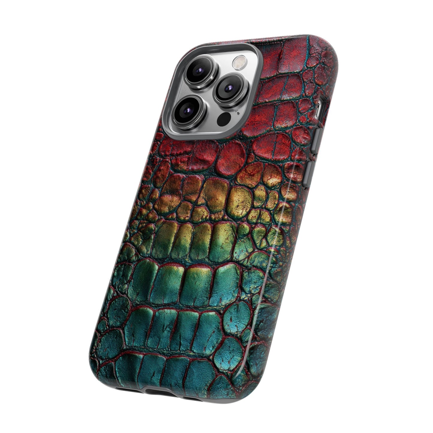 Red, Yellow, Blue Crocodile Skin [TOUGH CASE]