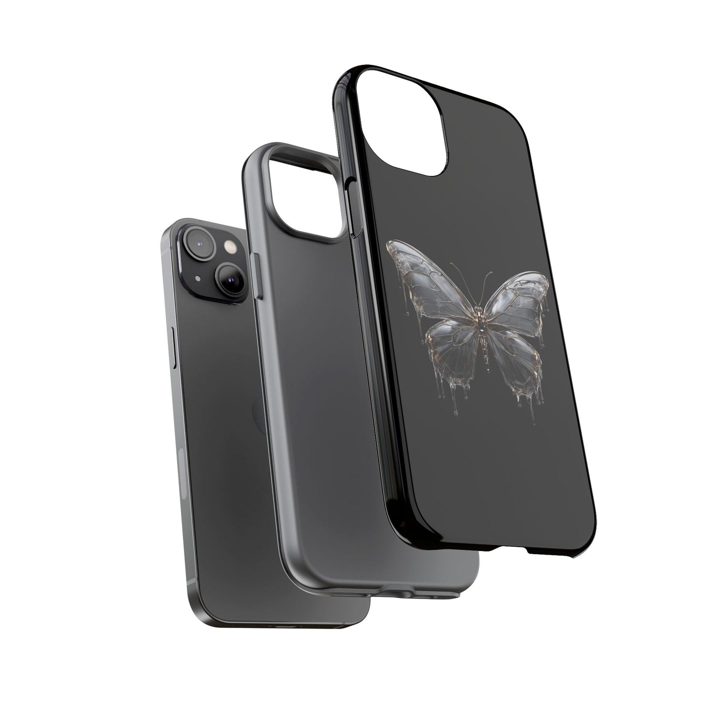 Metallic Butterfly (iPhone X - iPhone 17 Pro Max) [TOUGH CASE]
