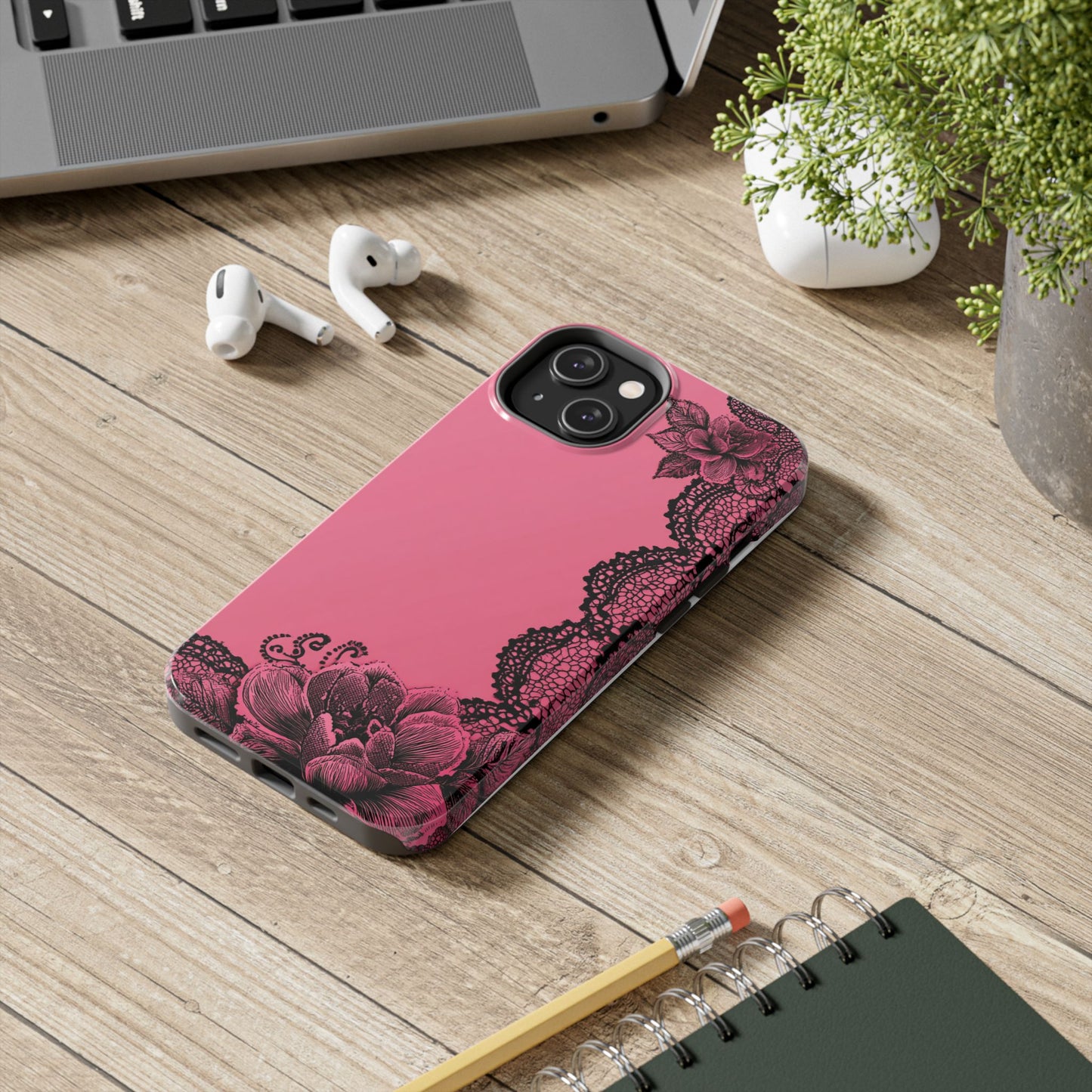 Pink Floral Lace