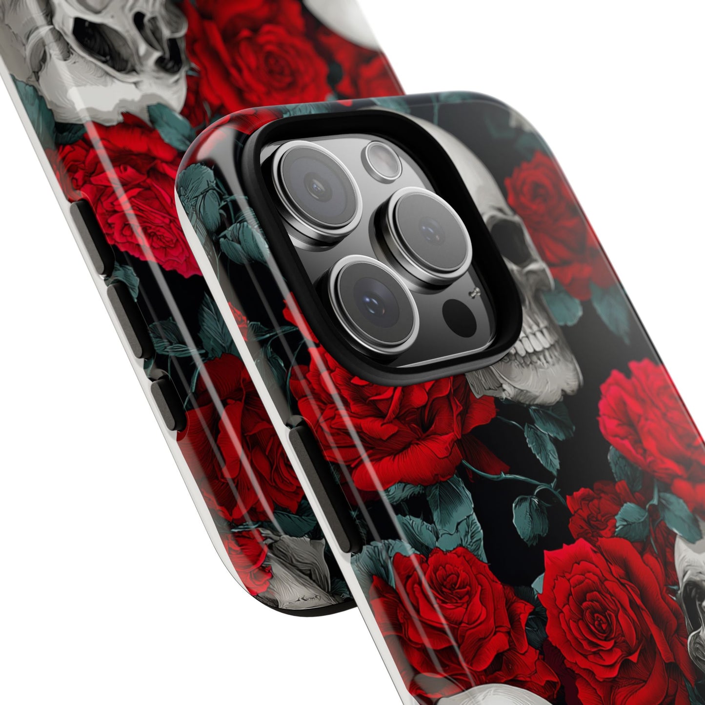 LOW STOCK Skull & Red Roses [TOUGH CASE]