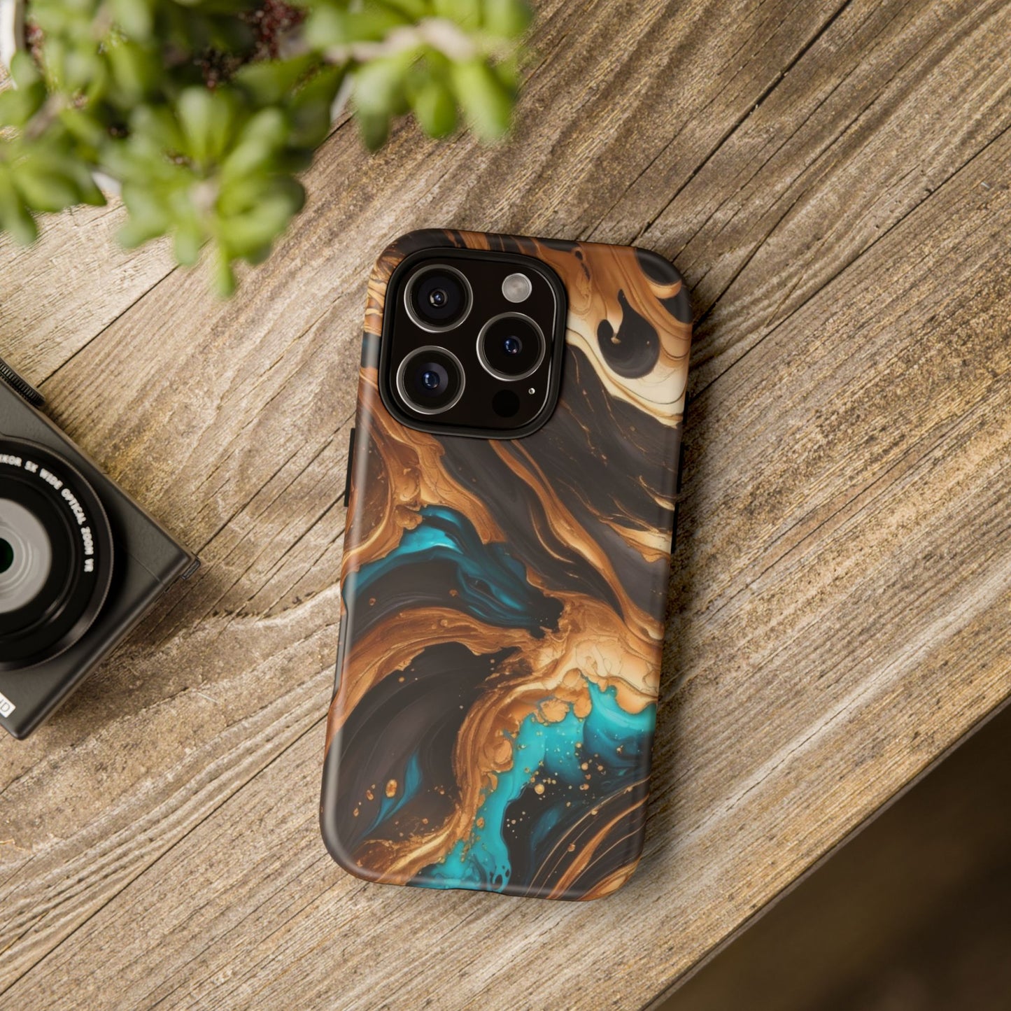 Metallic Swirls (iPhone X - iPhone 17 Pro Max) [TOUGH CASE]