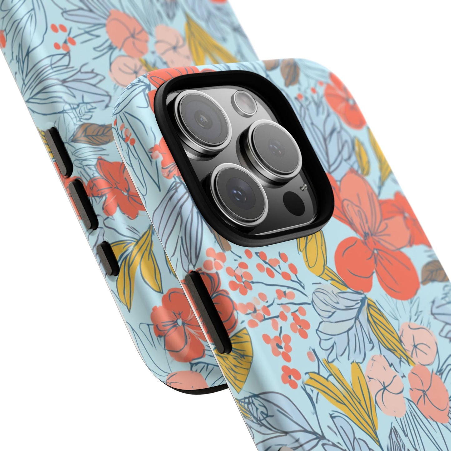 Floral 02 (iPhone X - iPhone 17 Pro Max) [TOUGH CASE]