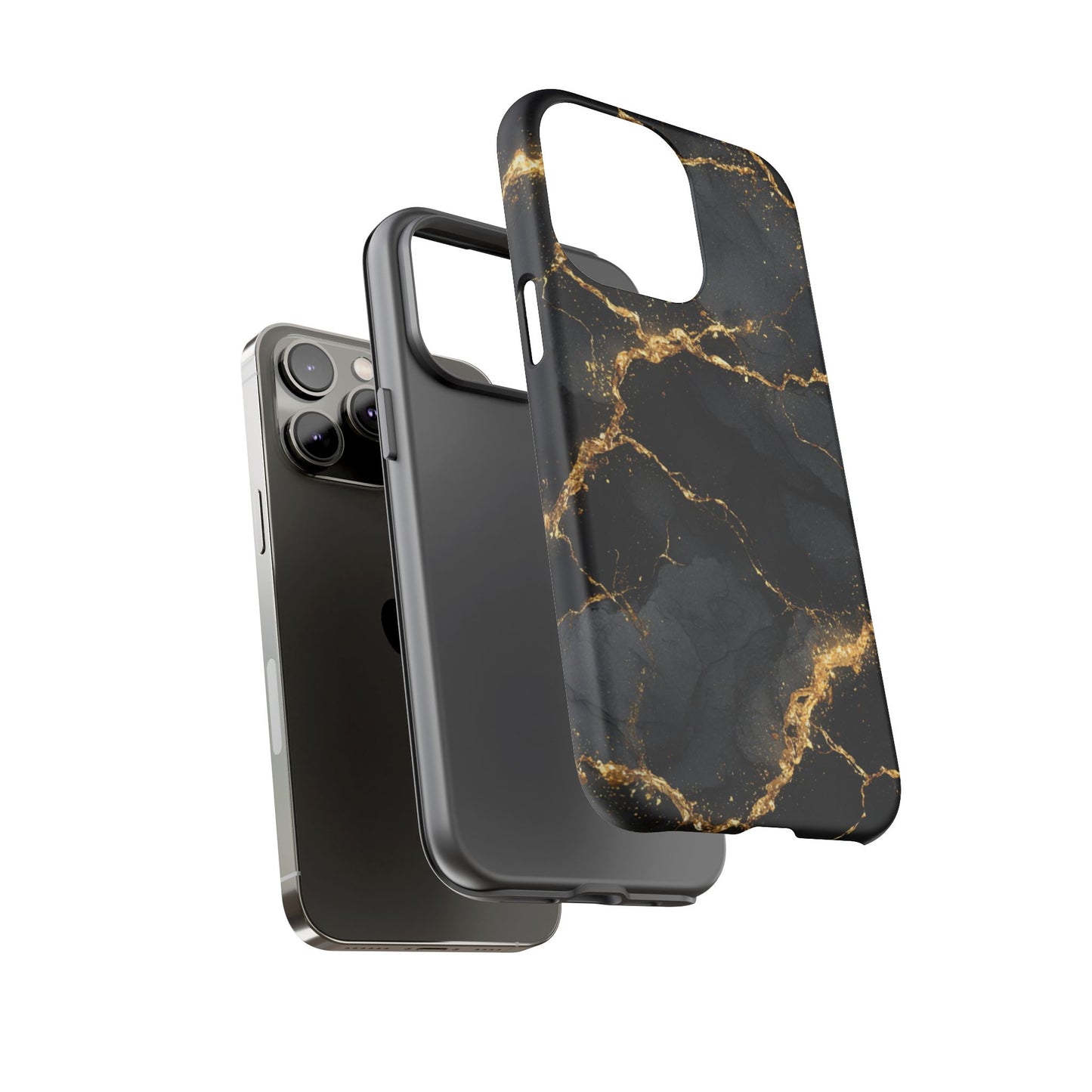 Black & Gold Marble [TOUGH CASE]