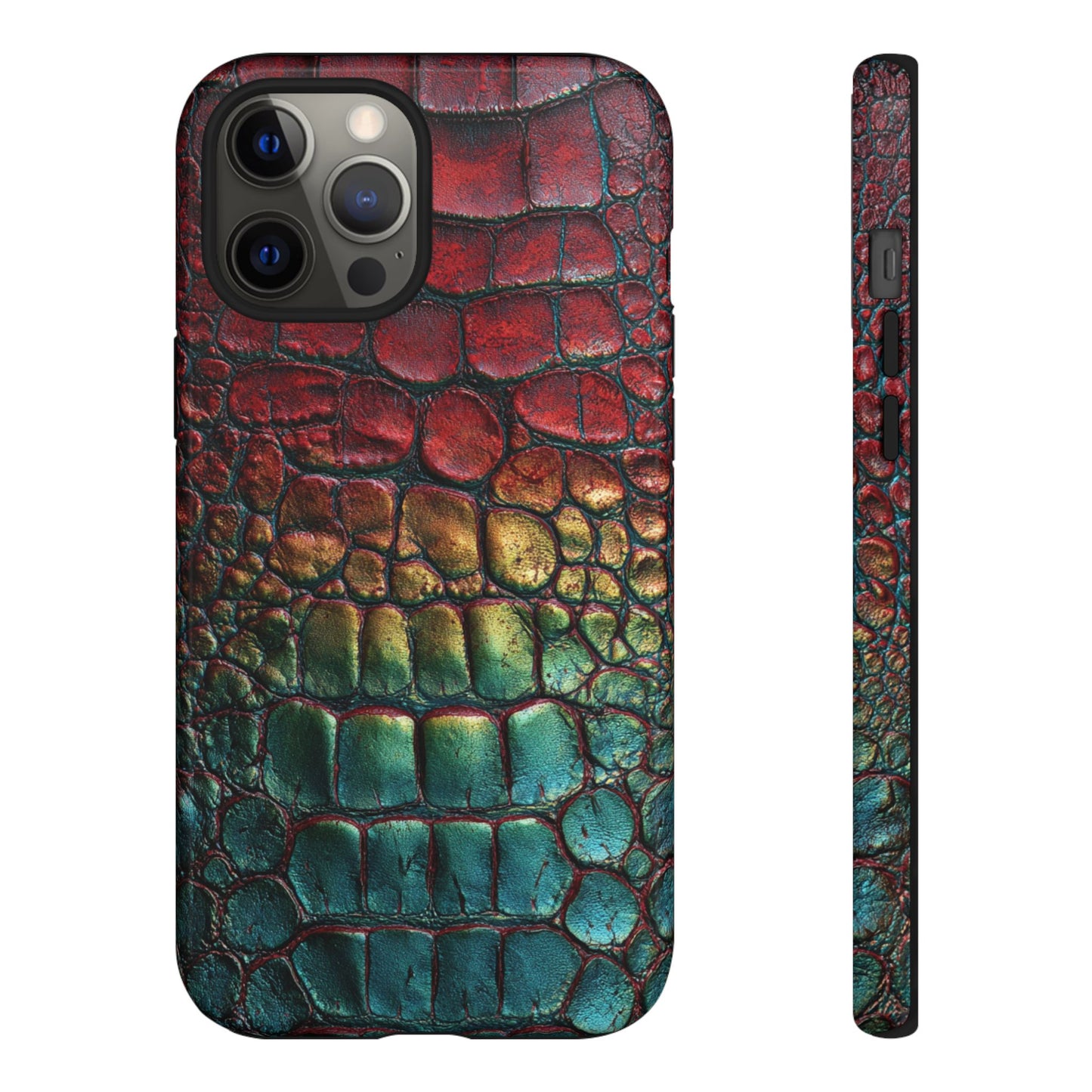 Red, Yellow, Blue Crocodile Skin [TOUGH CASE]