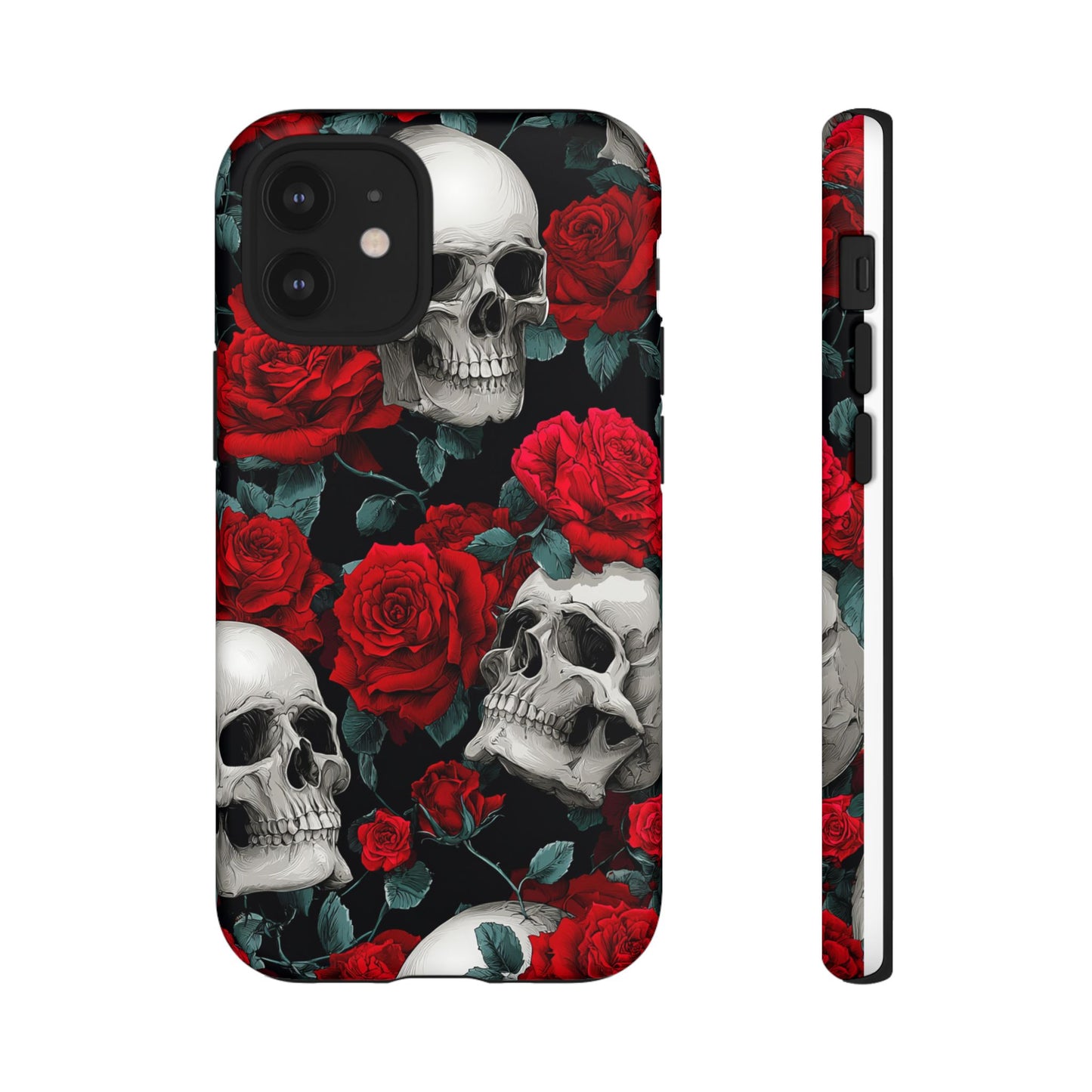 LOW STOCK Skull & Red Roses [TOUGH CASE]
