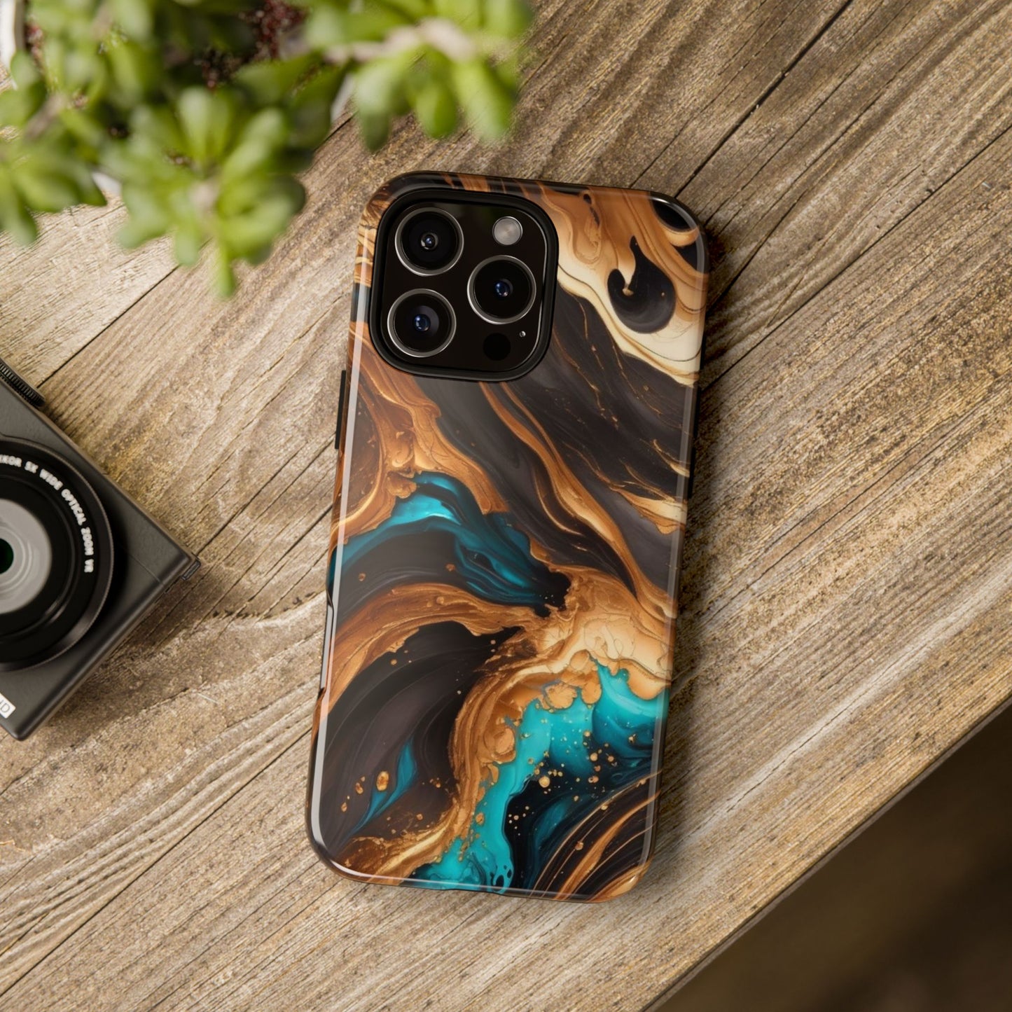 Metallic Swirls (iPhone X - iPhone 17 Pro Max) [TOUGH CASE]